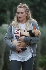 HILARY DUFF Walks Her Dog Out in Beverly Hills 2101