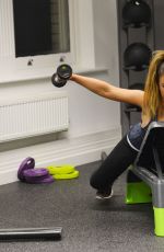 HOLLY HAGAN Working Out at a Gym in London