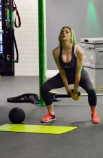 HOLLY HAGAN Working Out at a Gym in London