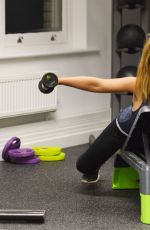 HOLLY HAGAN Working Out at a Gym in London