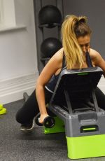 HOLLY HAGAN Working Out at a Gym in London