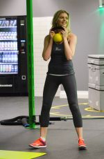 HOLLY HAGAN Working Out at a Gym in London