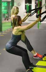 HOLLY HAGAN Working Out at a Gym in London
