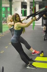 HOLLY HAGAN Working Out at a Gym in London