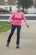 IMOGEN THOMAS Out Skating at a Park