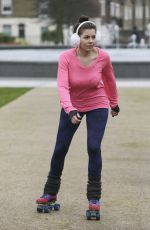 IMOGEN THOMAS Out Skating at a Park