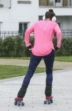 IMOGEN THOMAS Out Skating at a Park