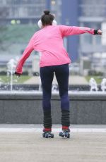 IMOGEN THOMAS Out Skating at a Park