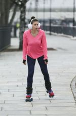 IMOGEN THOMAS Out Skating at a Park