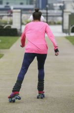 IMOGEN THOMAS Out Skating at a Park