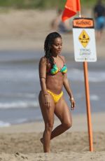 JADA PINKETT SMITH in Bikini on the Beach in Hawaii