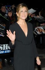 JENNIFER ANISTON Arrives at The Daily Show with Jon Stewart in New York
