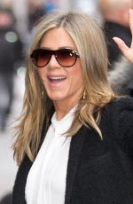 JENNIFER ANISTON Leaves Good Morning America in New York