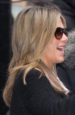 JENNIFER ANISTON Leaves Good Morning America in New York