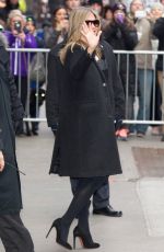 JENNIFER ANISTON Leaves Good Morning America in New York