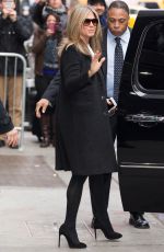 JENNIFER ANISTON Leaves Good Morning America in New York