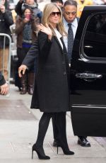 JENNIFER ANISTON Leaves Good Morning America in New York