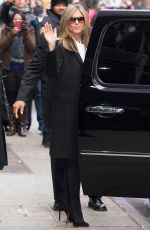 JENNIFER ANISTON Leaves Good Morning America in New York