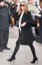 JENNIFER ANISTON Leaves Good Morning America in New York