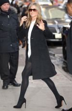 JENNIFER ANISTON Leaves Good Morning America in New York