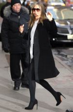 JENNIFER ANISTON Leaves Good Morning America in New York