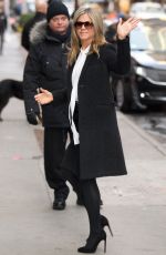 JENNIFER ANISTON Leaves Good Morning America in New York