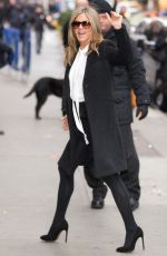 JENNIFER ANISTON Leaves Good Morning America in New York