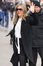 JENNIFER ANISTON Leaves Good Morning America in New York