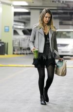 JESSICA ALBA in Short Skirt Out Shopping in Los Angeles