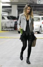 JESSICA ALBA in Short Skirt Out Shopping in Los Angeles