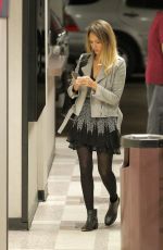 JESSICA ALBA in Short Skirt Out Shopping in Los Angeles