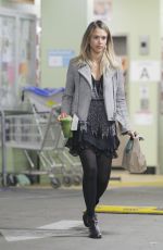 JESSICA ALBA in Short Skirt Out Shopping in Los Angeles