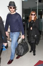 JESSICA CHASTAIN Arrives at Los Angeles International Airport 0801