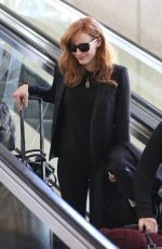 JESSICA CHASTAIN Arrives at Los Angeles International Airport 0801