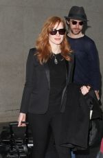 JESSICA CHASTAIN Arrives at Los Angeles International Airport 0801