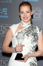 JESSICA CHASTAIN at 2015 Critics Choice Movie Awards in Los Angeles