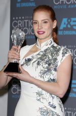 JESSICA CHASTAIN at 2015 Critics Choice Movie Awards in Los Angeles