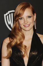 JESSICA CHASTAIN at Instyle and Warner Bros Golden Globes Party in Beverly Hills