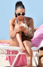 JODIE MARSH in Bikini at a Beach in Barbados 1001
