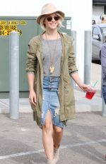 JULIANNE HOUGH in Denim Skirt Out in Los Angeles