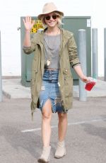 JULIANNE HOUGH in Denim Skirt Out in Los Angeles