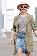 JULIANNE HOUGH in Denim Skirt Out in Los Angeles