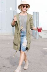 JULIANNE HOUGH in Denim Skirt Out in Los Angeles