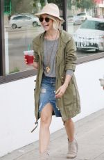 JULIANNE HOUGH in Denim Skirt Out in Los Angeles