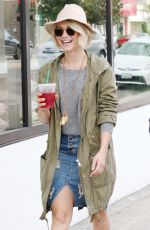JULIANNE HOUGH in Denim Skirt Out in Los Angeles