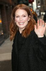 JULIANNE MOORE Arrives at Ed Sullivan Theater
