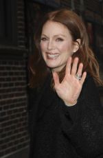 JULIANNE MOORE Arrives at Ed Sullivan Theater