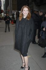 JULIANNE MOORE Arrives at Ed Sullivan Theater