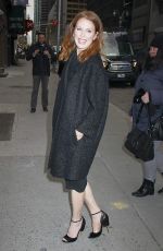 JULIANNE MOORE Arrives at Ed Sullivan Theater