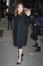 JULIANNE MOORE Arrives at Ed Sullivan Theater
